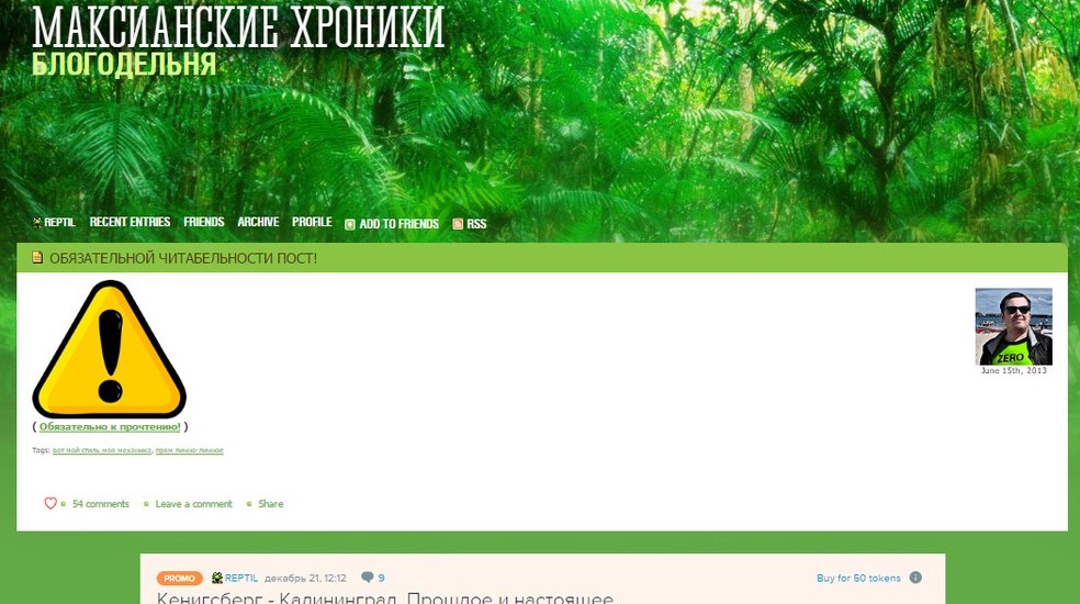 Максим Ильченко никнейм в ЖЖ: reptil блог ведется с июля 2002 года количество подписчиков: 1 145 человек Фото №7