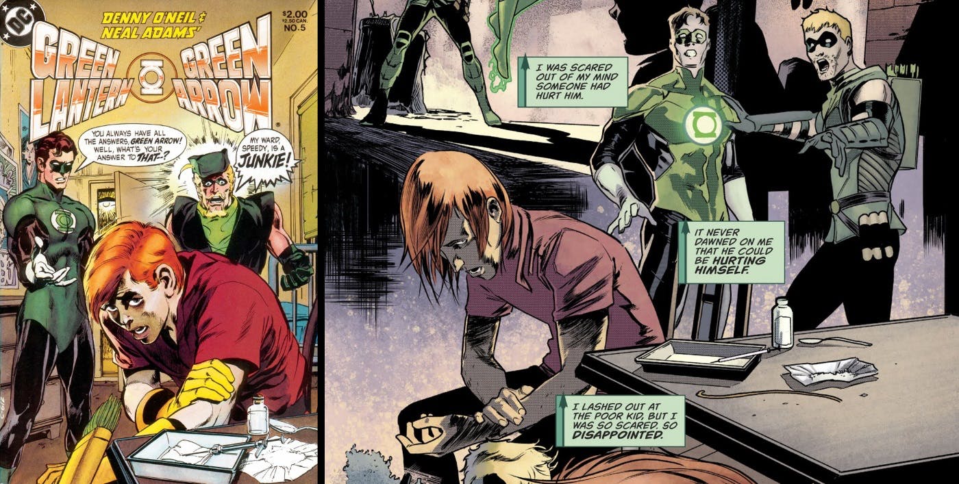 Green Lantern/Green Arrow #85-86 , в котором помощник Зелёной Стрелы, стал зависимым от героина Фото №2
