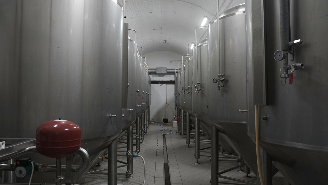 В этом помещении стоят танки по 3 тонны, в них варится пиво, а дальше его разливают по кегам или фильтруют. Фото №2