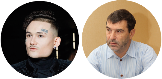 Моргенштерн и Евгений Гришковец