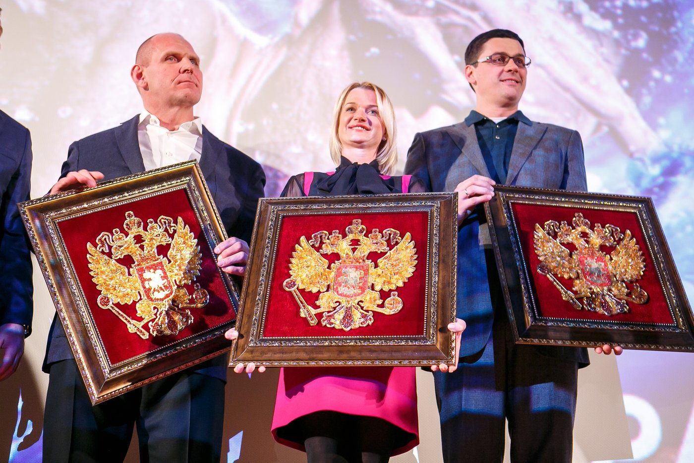 Карелин, Хоркина и Попов представили в «Заре» фильм «Чемпионы»